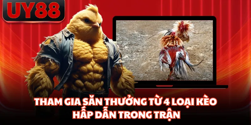 Tham gia săn thưởng từ 4 loại kèo hấp dẫn trong trận